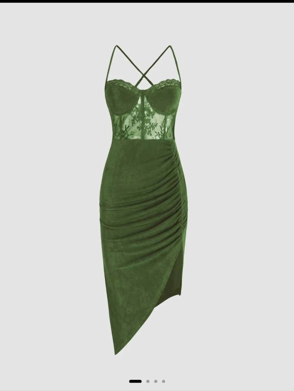 Green Cider Slinky Corset Dress